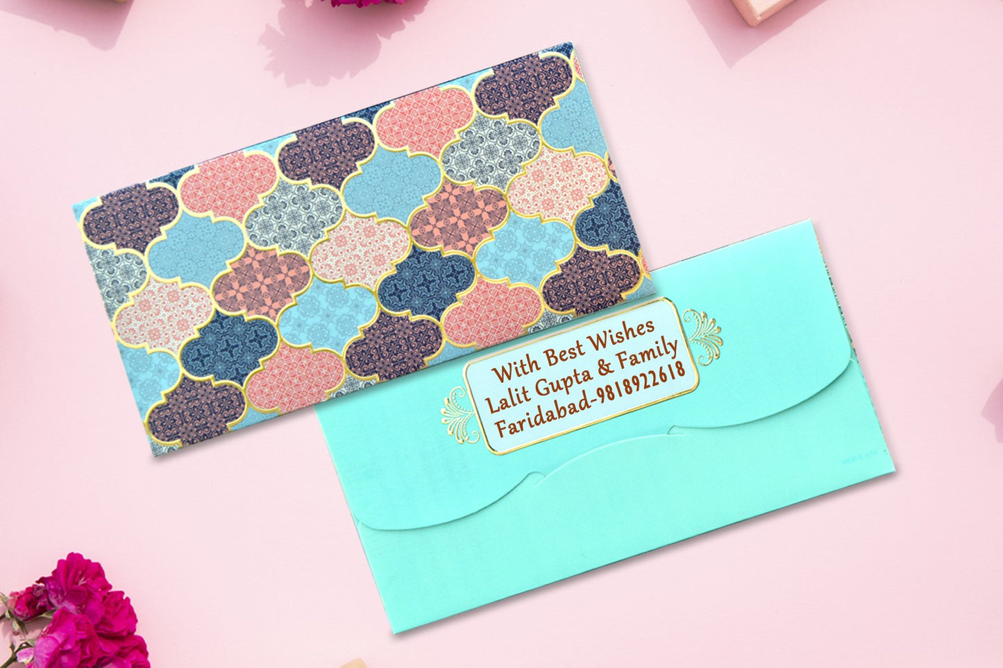 Tile Shagun Envelope Personalised- Pack of 20