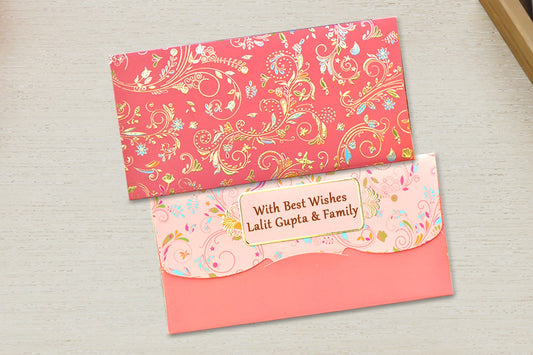 Flamingo Shagun Envelope Personalised- Pack of 20