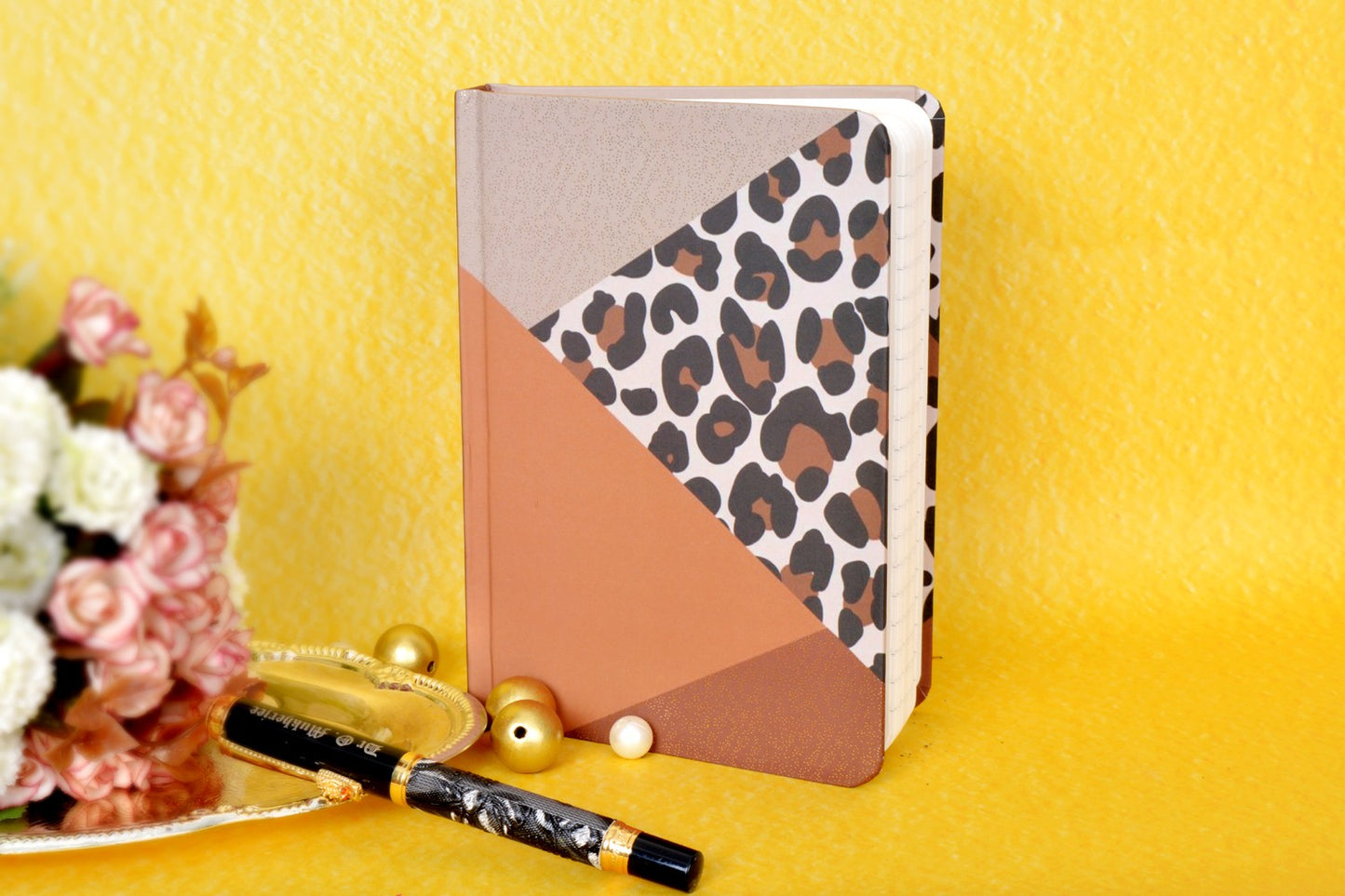 Leopard Story 7x5 Hardbound Notebook