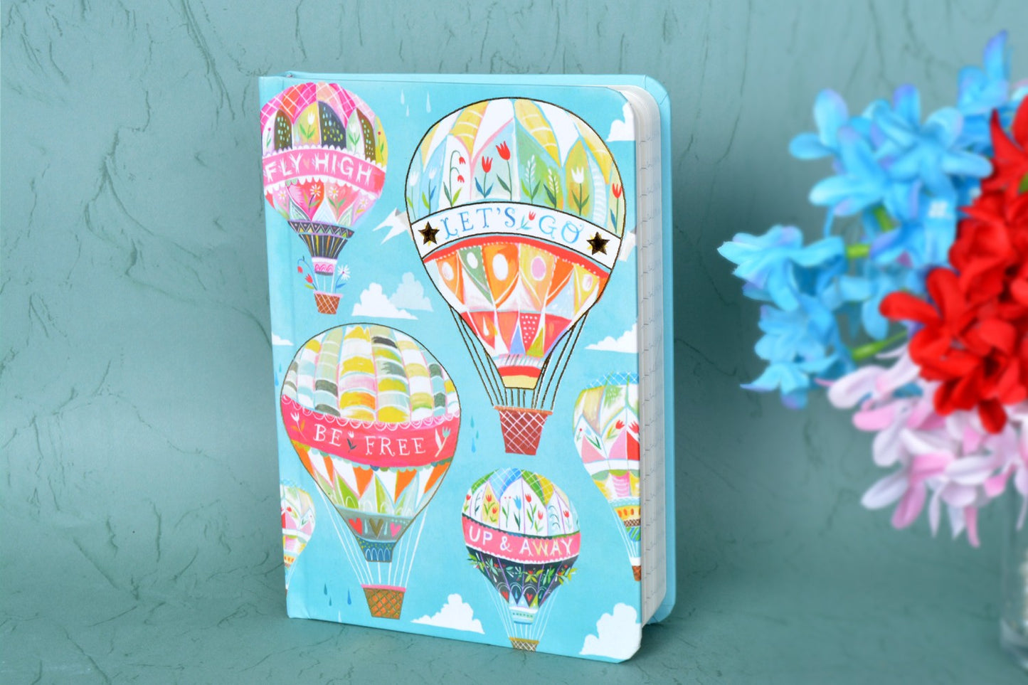 Fly High Balloon 7x5 Hardbound Notebook