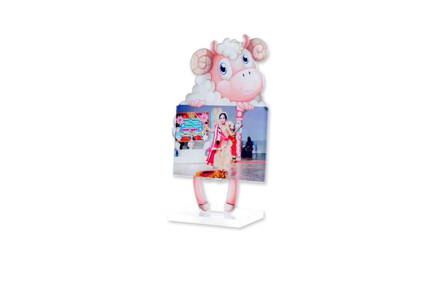 Baba Baba Pink Sheep Acrylic Cartoon Photo Stand