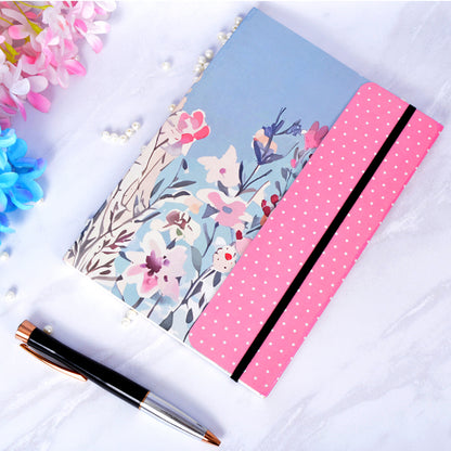 Metallic Floral Grey A5 Soft Bound With Half Jacket Notebook