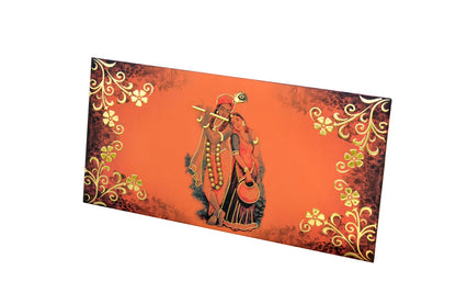 Radha Krishna Designer Shagun Envelopes - Pack of 10(With Luxor Marker)