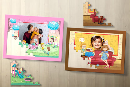 Family Love Personalised Puzzle - Set of Two