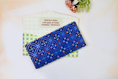 Blue Tile personalised Shagun Envelope- Pack of 20