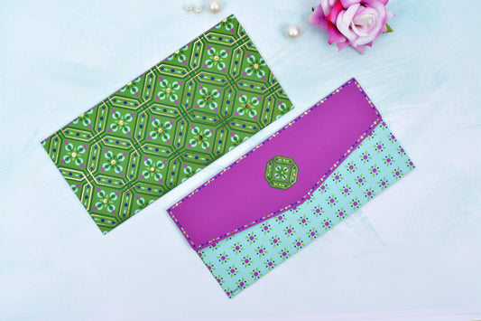 Mint Tile Personalised Shagun Envelope- Pack of 20