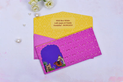 Personalised Shagun Envelope- Pack of 20(With Luxor Marker)