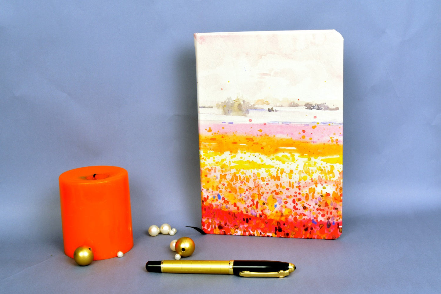 Floral Landscape A5 Printed Vegan Leather Hardbound Notebook