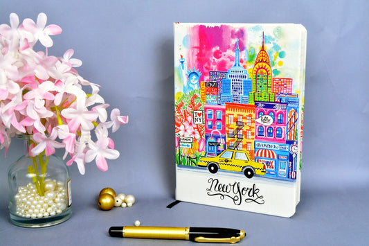 Newyork City A5 Printed Vegan Leather Hardbound Notebook