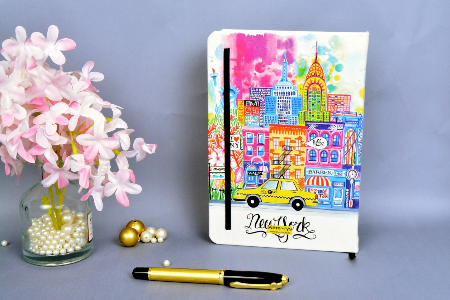 Newyork City A5 Printed Vegan Leather Hardbound Notebook