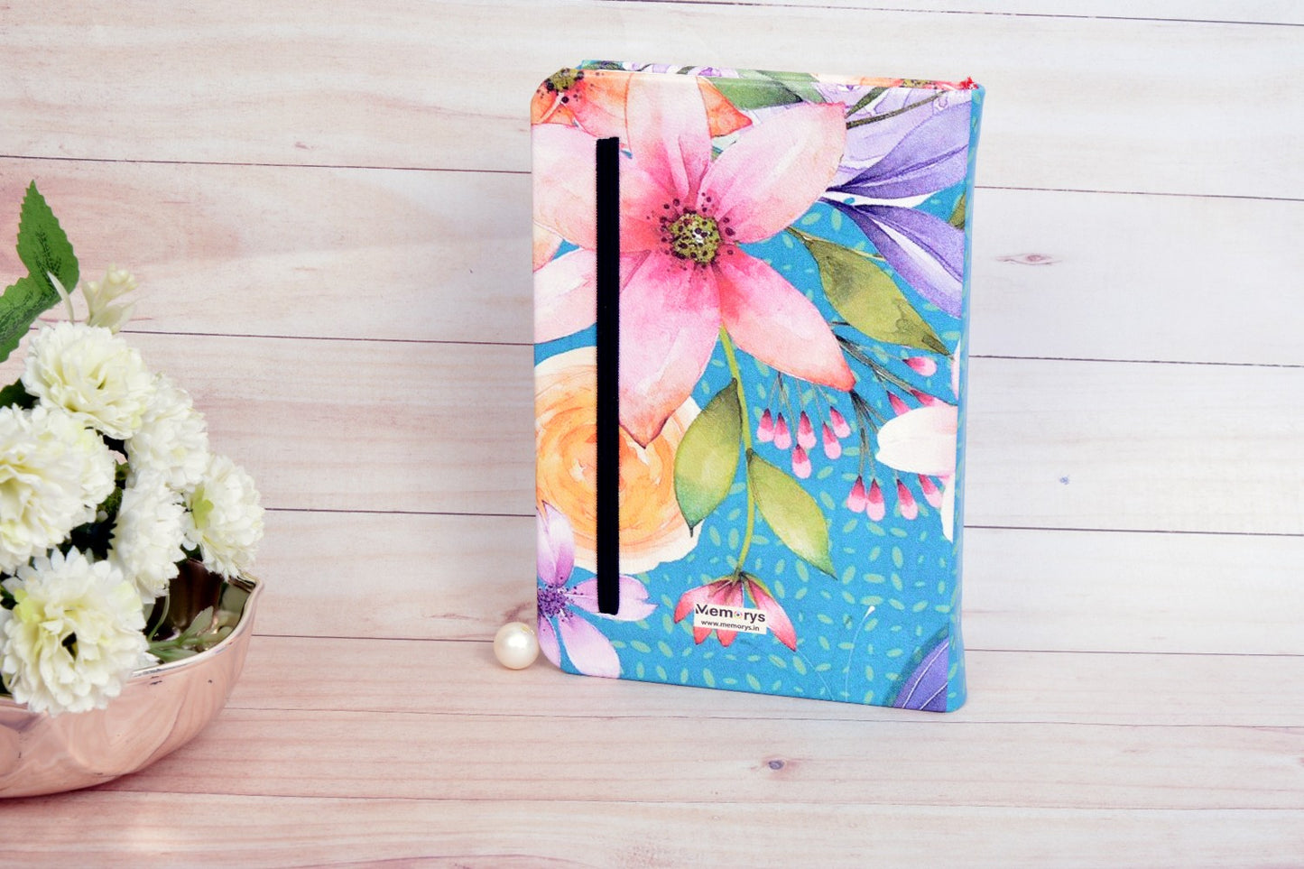 Floral Butterfly A6 Printed Vegan Leather Hardbound Notebook