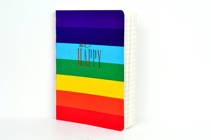 Rainbow stripes A6 Softbound Notebook