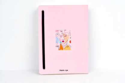 Abstract Faces Softcover A6 Notebook