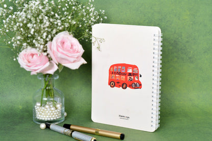 London Red Bus Softbound Wiro A5 NoteBook