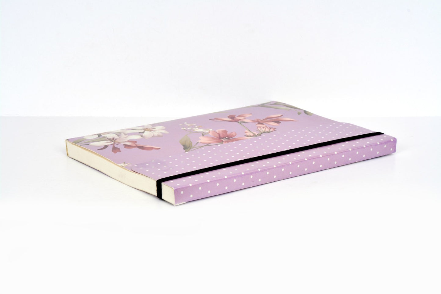 Metallic Floral Purple A5 Soft Bound With Half Jacket Notebook