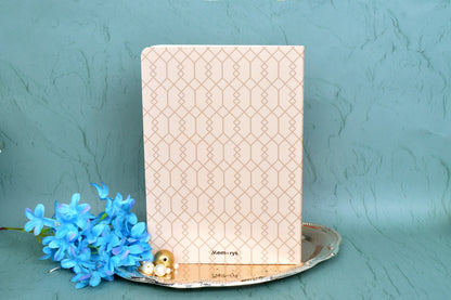 Geo Cream A5 Center Stitch Notebook