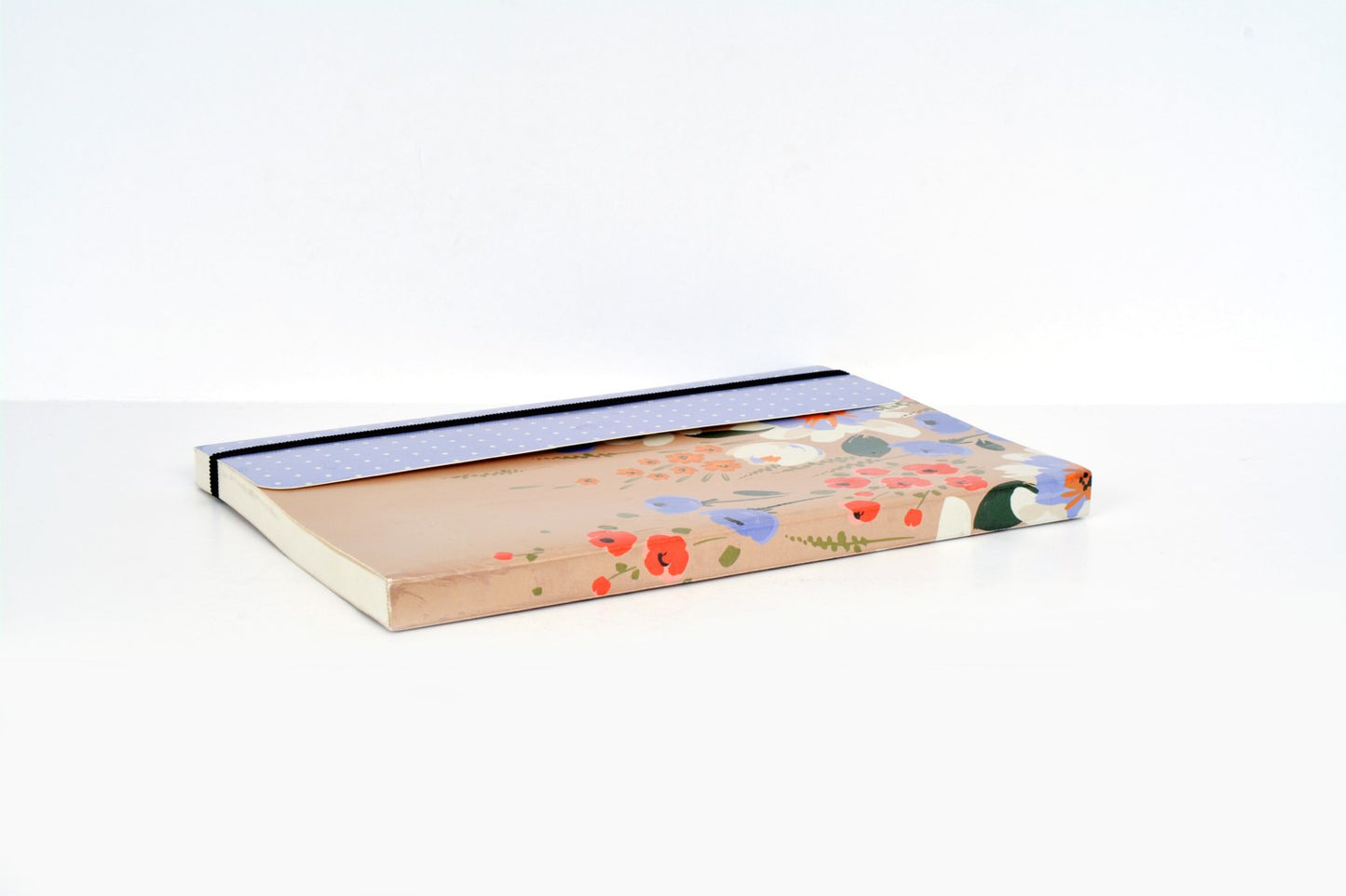 Metallic Floral Peach A5 Softbound With Half Jacket Notebook