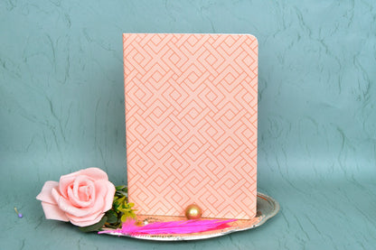 Geo Peach A5 Center Stitch Notebook