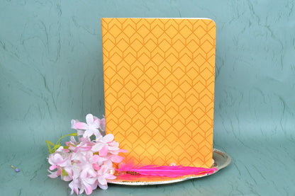 Geo Mustard A5 Center Stitch Notebook