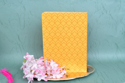 Geo Mustard A5 Center Stitch Notebook