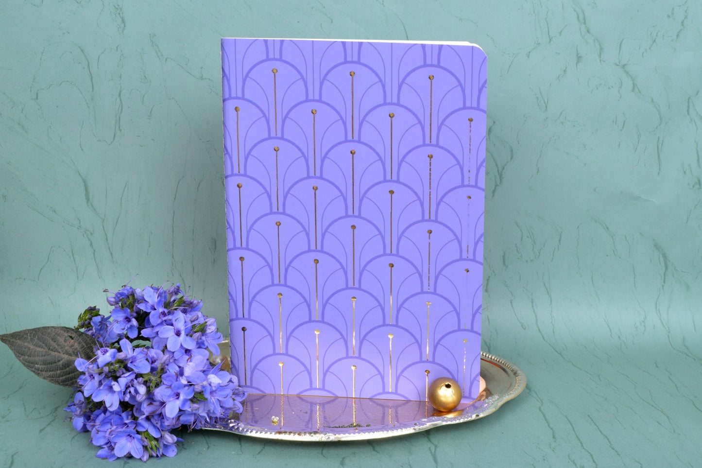 Geo Purple A5 Center Stitch Notebook