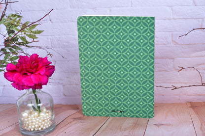 Geo Dark Green A5 Center Stitch Notebook