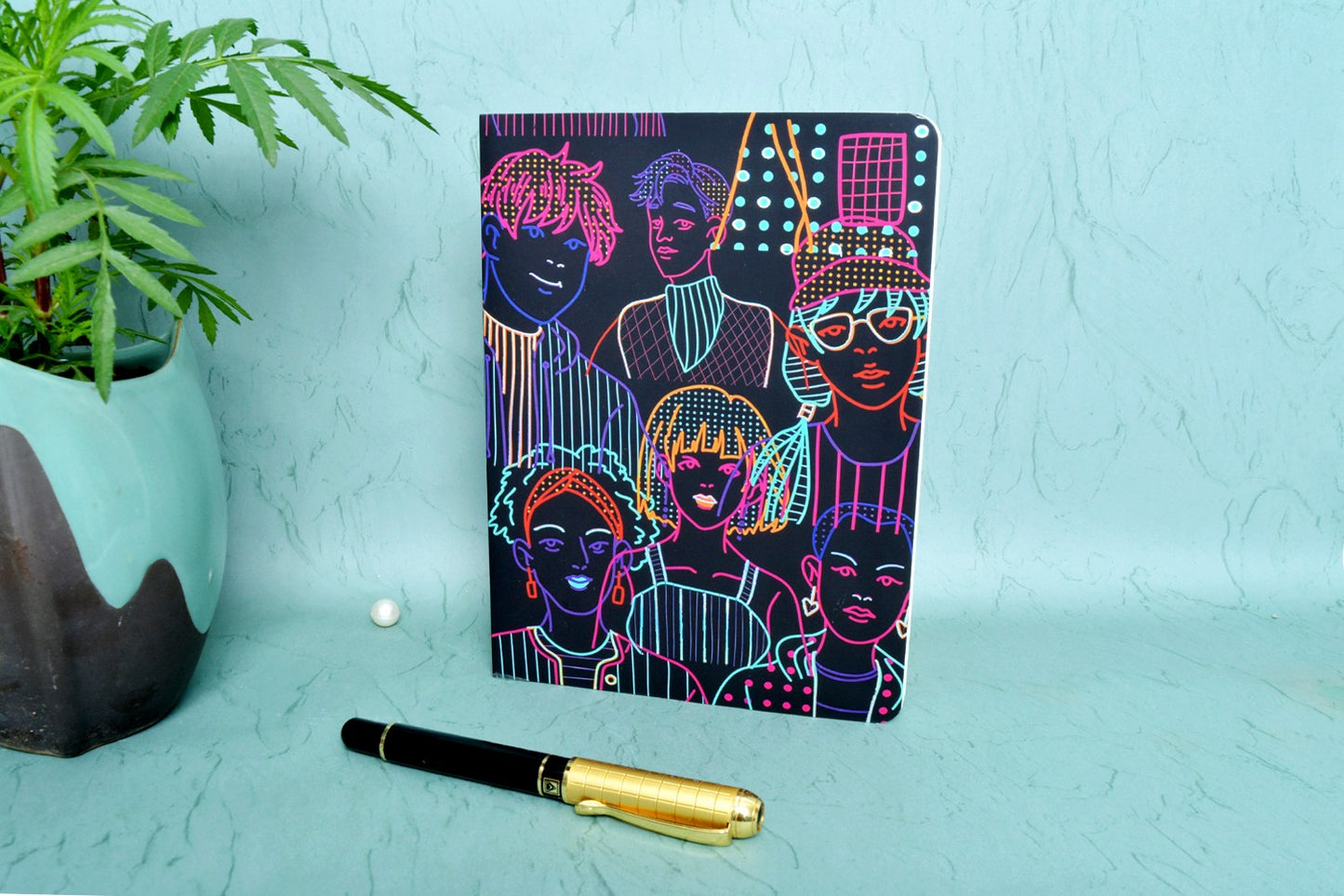 Jazzy Faces A6 Softbound Notebook