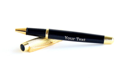 Scabrid Gold Raven Personalised Pen