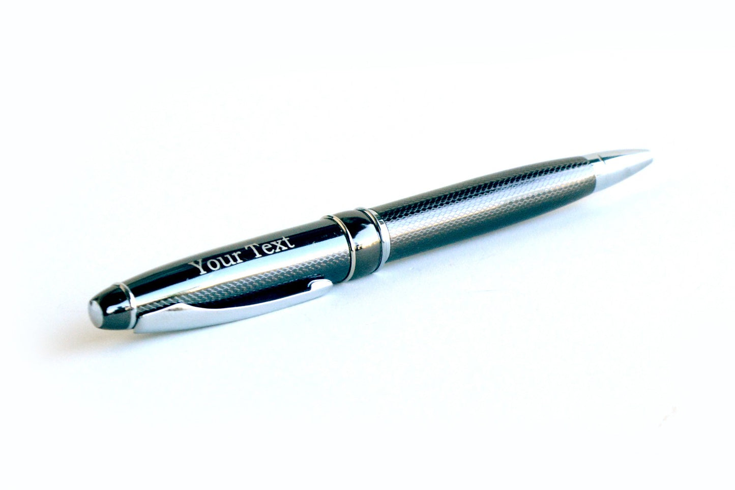 Coarsely Ground Black Personalised Pen