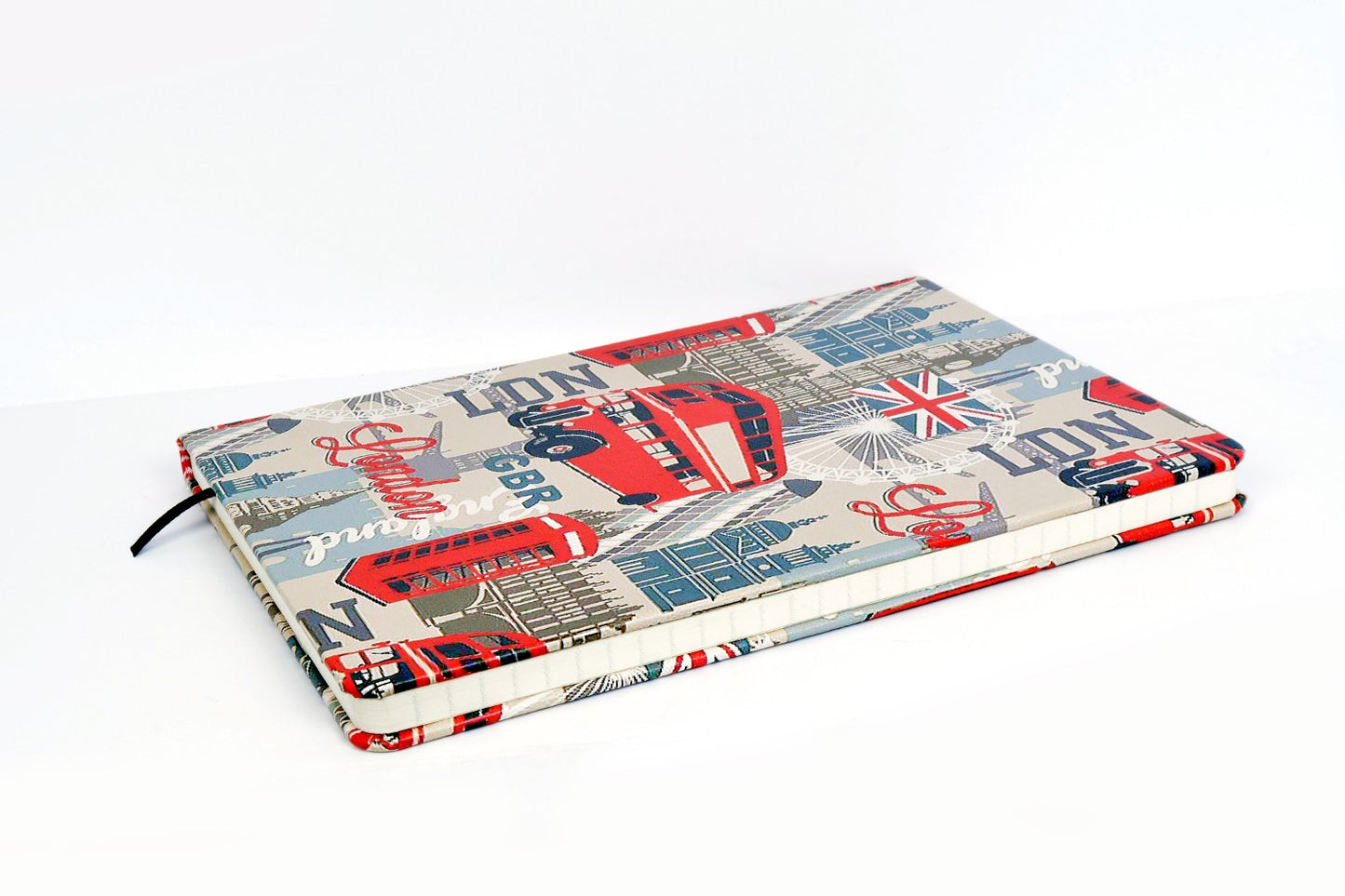 Vintage London B5 Printed Vegan Leather Hardbound Notebook