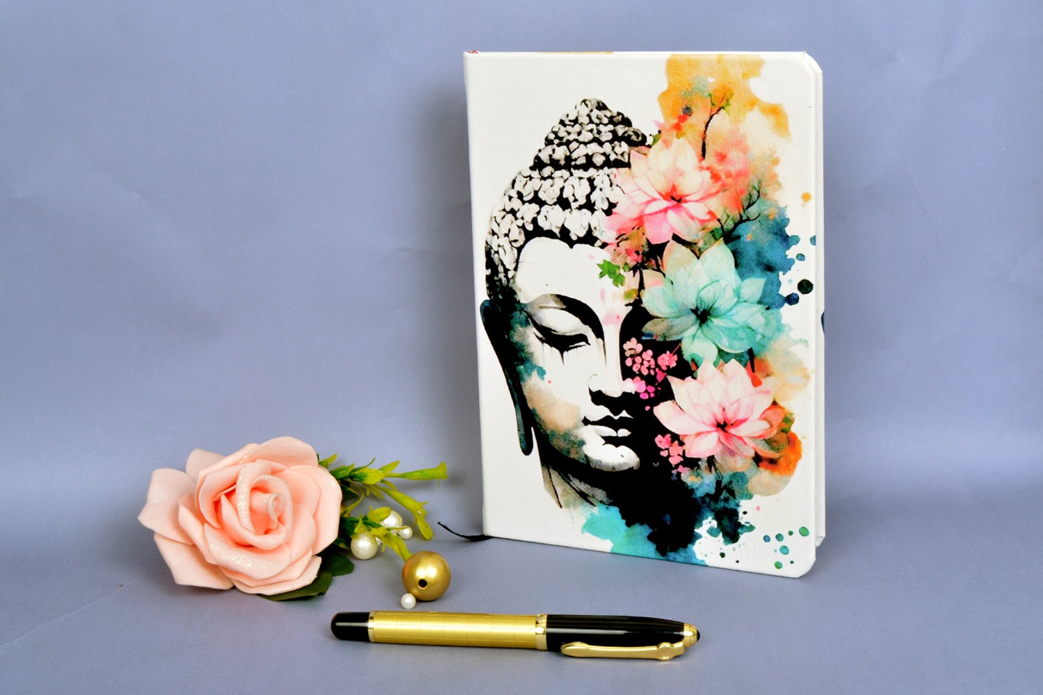 Buddha A5 Printed Vegan Leather Hardbound Notebook