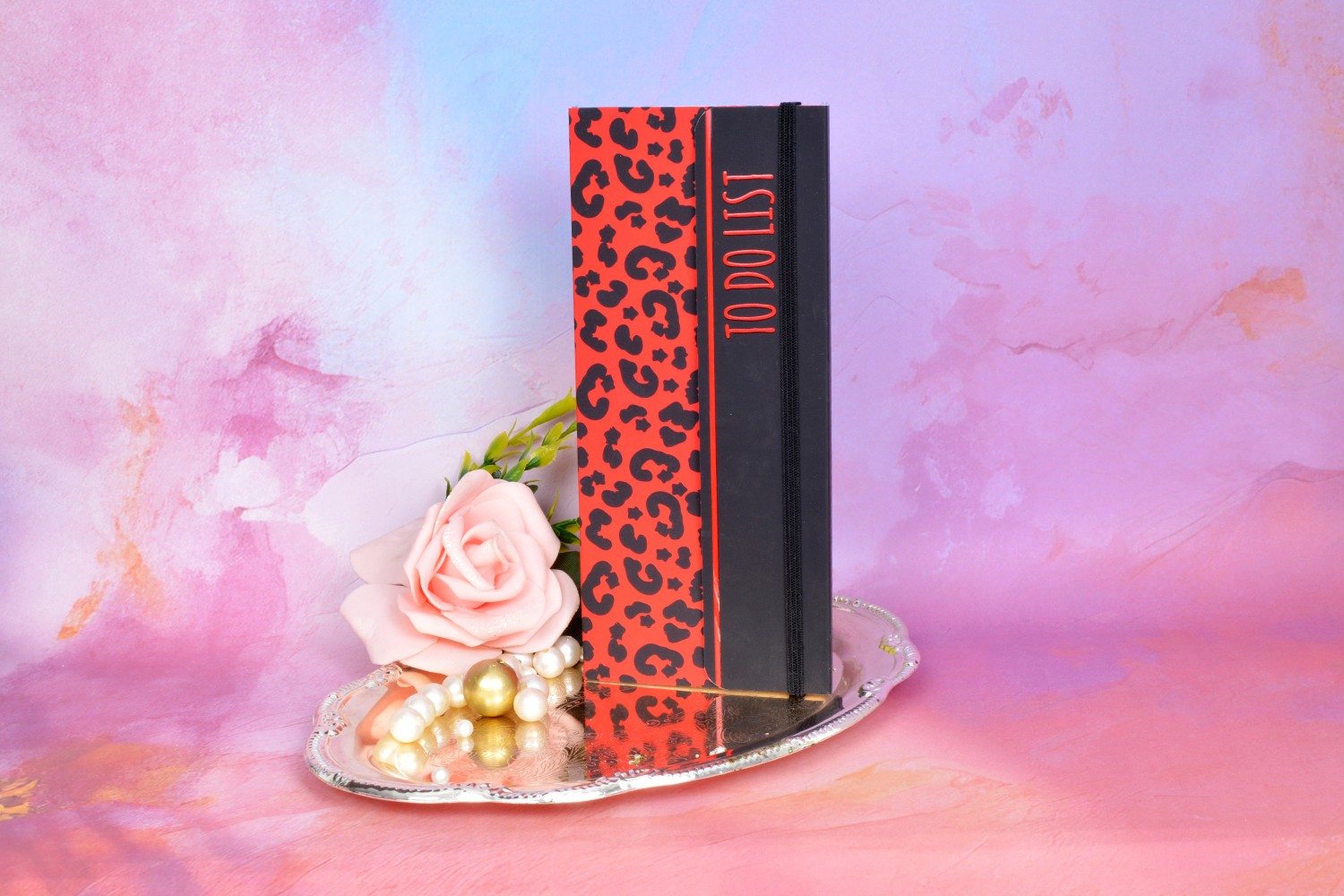Red Leopard To Do List  Softbound Notepad