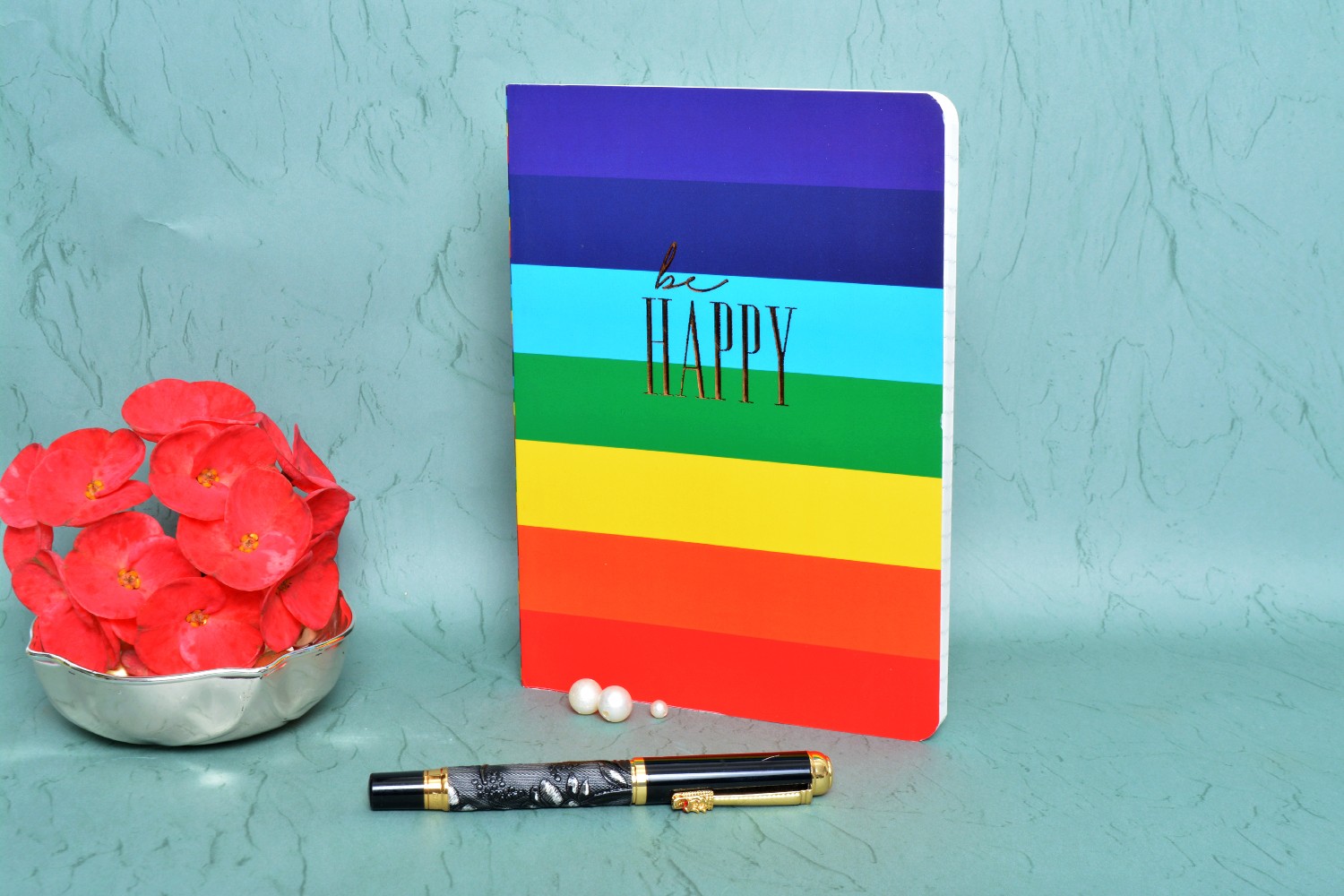 Rainbow stripes A6 Softbound Notebook
